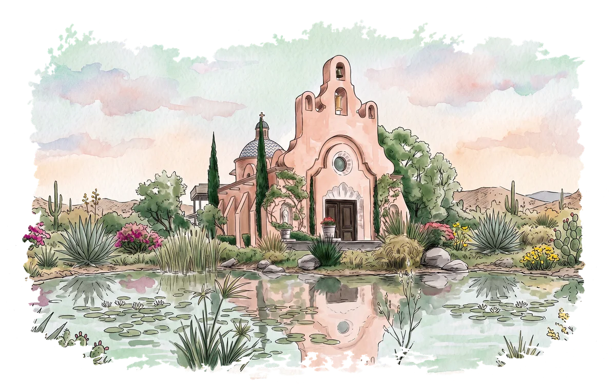 Acuarela de la Hacienda San José Lavista